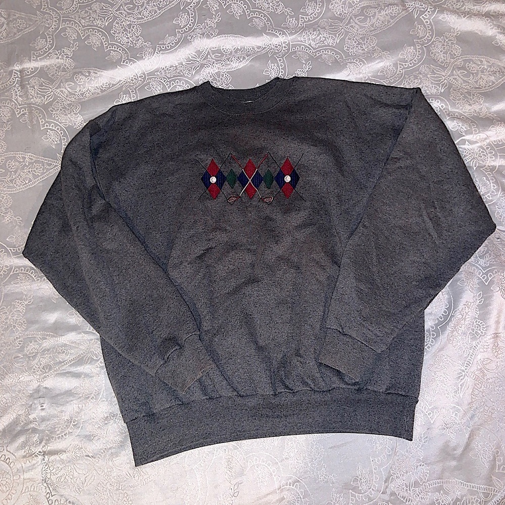 Vintage argyle golf Crewneck!!